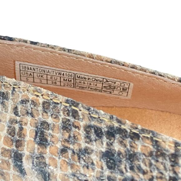 Vionic Antonia Snake Print Leather Wedges Women’s Size 5 Orthopedic Comfort Heel - Picture 5 of 12